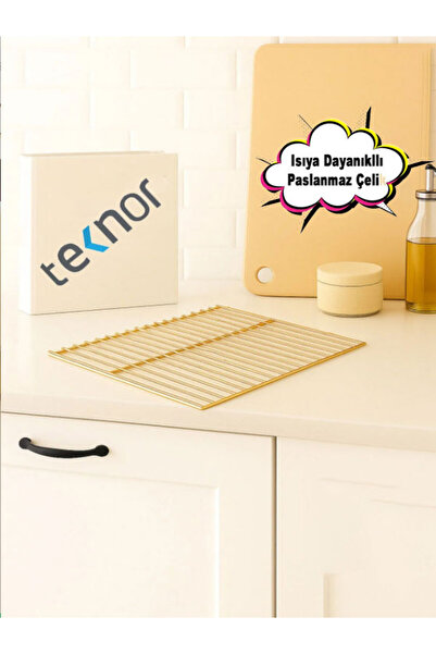 Teknor Kare Izgara Nihale, Metal Nihale, Çay Altlığı, Tava Altlığı (Gold)