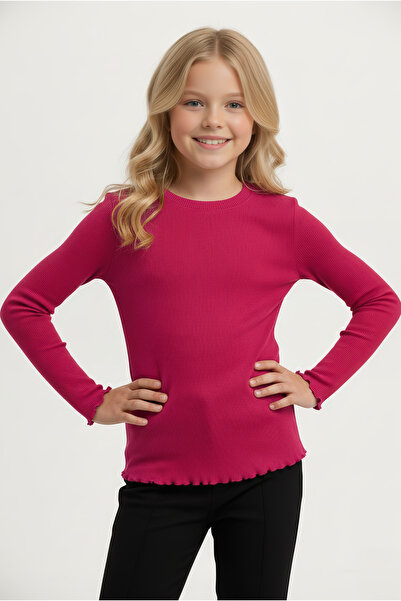 Kyron Girls Long Sleeve Ribbed Blouse / Comfortable and Stylish Design / with...