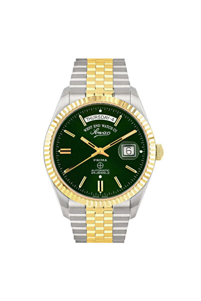 West End Watch Co West End Men's Silver Tone Case Green Dial Automatic Watch