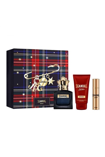 Jean Paul Gaultier Scandal Pour Homme Intense Gift Set, EDP 100 ml + Shower Gel, 75 ml + mini 10 ml