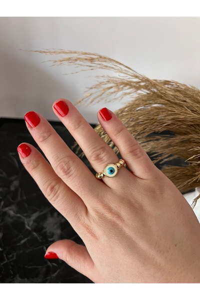 shop خاتم ذهبي مرصع بحجر النزار قابل للتعديل بتصميم مميز ولامع