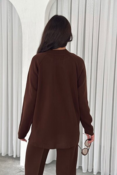 Noi Belis Basic Oversized Sweater Pants Knitwear Bottom-Top Set Aw25Au0043