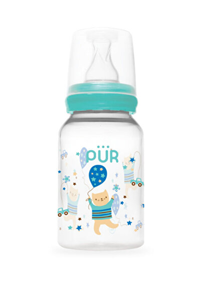 Pür PUR 9012 – GREEN PRINTED BABY BOTTLE 0-3 MONTHS, 125ML