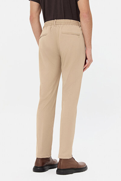 D'S Damat Ds Damat Relaxed Fit Beige Plain Jogger Pants