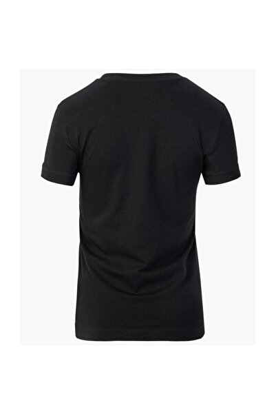 Guess Koszulka damska t-shirt SS CN MINI TRIANGLE czarna bawełniana logo XS