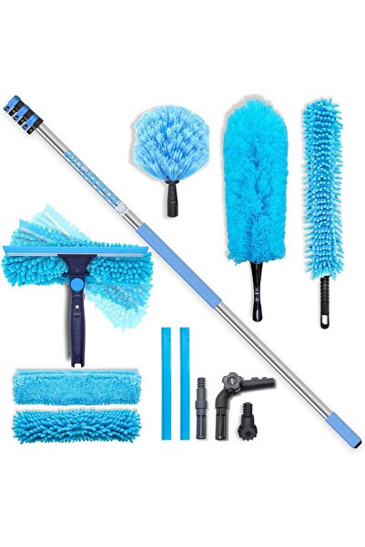 IGADPole Kit Profesional Curățare Ferestre cu Spălător 3,6m, Racletă 25cm și ...