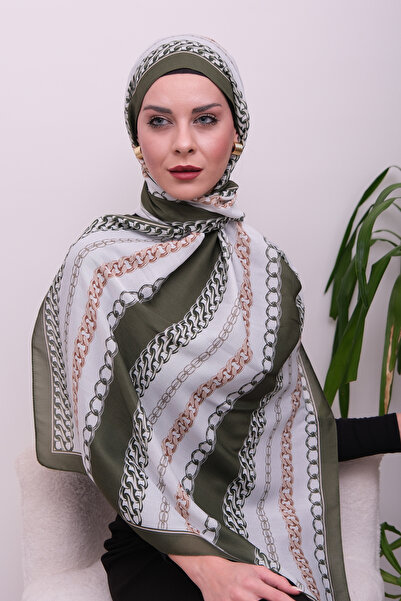 49eyşanipek Chain Luxe Patterned Digital Soft Shawl