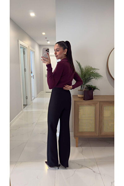 BİRCANÇİL Yoya Black Flared Pants
