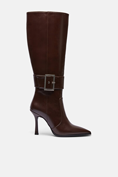 Jorbinol Thin Heeled Boots with Metal Buckle - Gala