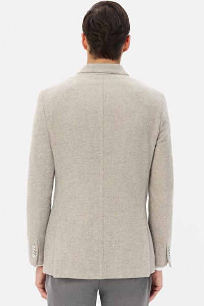 Twn Slim Fit Mink Dobby Fabric Jacket