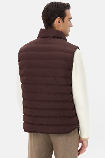 D'S Damat Ds Damat Regular Fit Plum Plain Vest Coat