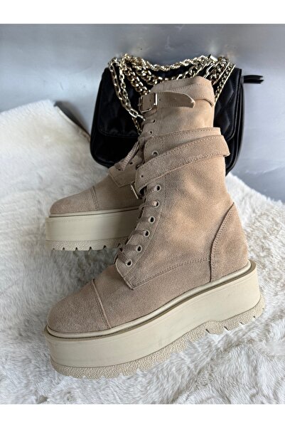 Miarma Designs Ghete piele intoarsa bej