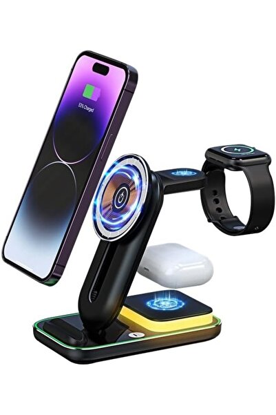 ENNAR MagSafe Uyumlu Kablosuz Şarj Dock Apple iPhone, Apple Watch ve AirPods ...