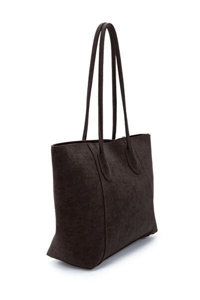 minebag Suede Elena Handbag Brown