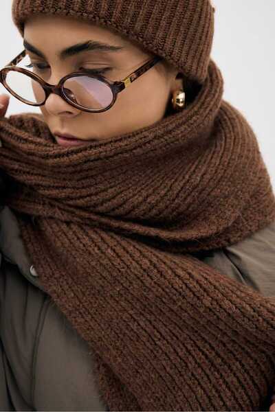 Buly Ribbed Knitted Scarf