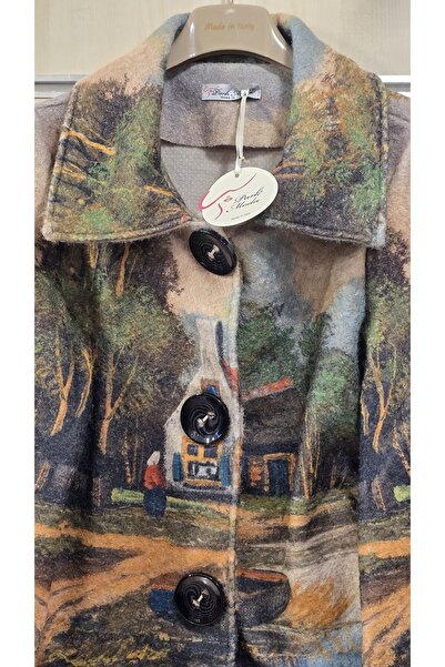 Park Moda Felt Jacket with Big Buttons