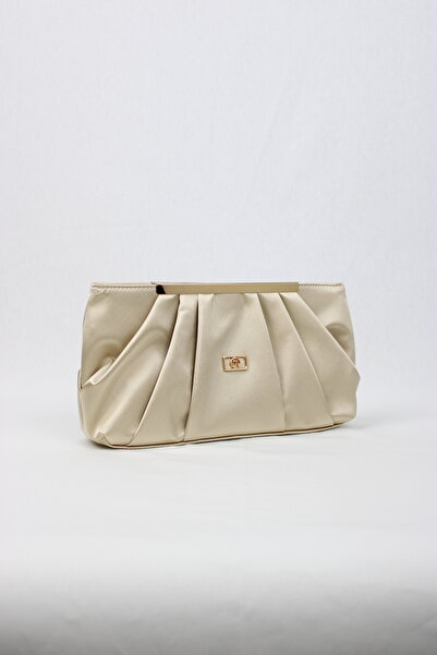 mossi Γυναικεία τσάντα βραδινού φορέματος με λουράκι από σατέν σε χρώμα δέρματος Κομψή τσάντα clutch