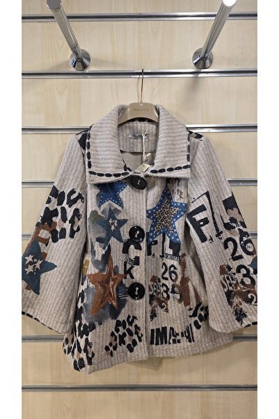 Park Moda Felt Jacket with Big Buttons