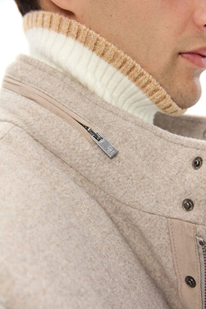 D'S Damat Ds Damat Regular Fit Stone Plain Coat