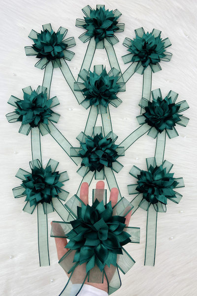 ZEYMERADE Zümrüt Yeşili Bohça Süsü, Gelin Damat Çeyiz Düğün Nişan Konvoy Geli...