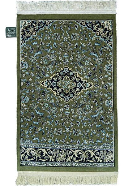 Platinum Rawdah al-Madinah Prayer Rug, 70 cm × 1.1 m, Green