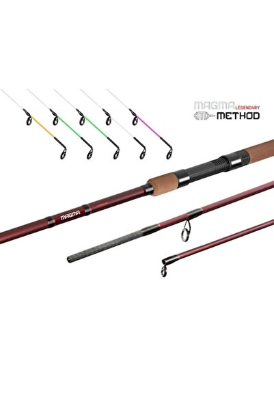 DELPHİN MAGMA LEGEND4RY Method Fishing Rod 360cm, 215g, 3 sections, burgundy, 5 tips
