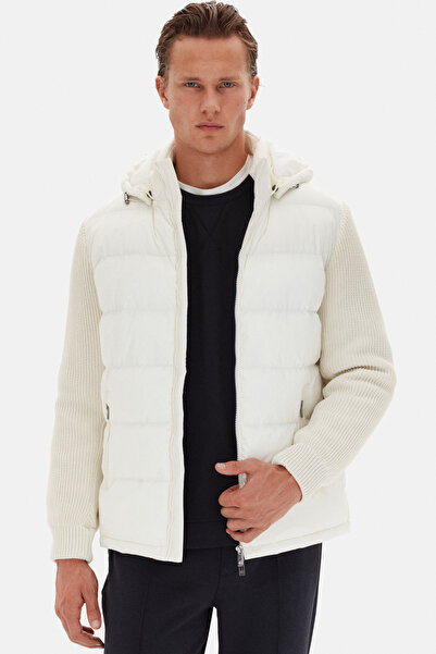 D'S Damat Ds Damat Regular Fit Ecru Plain Coat