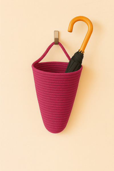 MaVaux Καλάθι τοίχου με σχοινί WallNest Θήκη για ομπρέλα Διακοσμητικό καλάθι ...