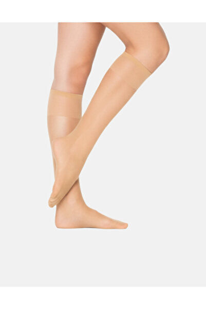 ALYA UNDERWEAR Women's Shiny Knee High Socks 15 Denier, Slim Fit