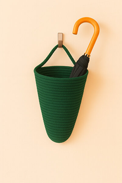 MaVaux WallNest Coș de agățat pe perete cu frânghie Suport pentru umbrele Coș...