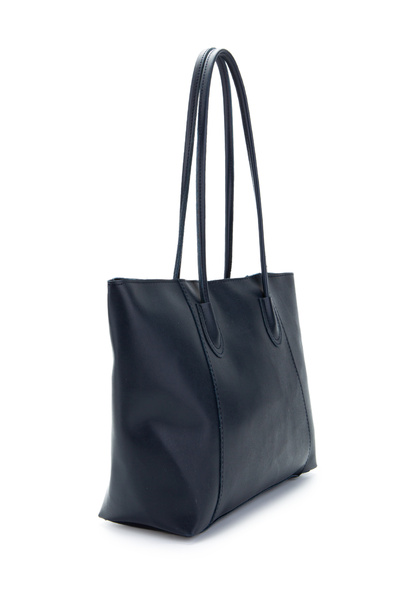 minebag Faux Leather Elena Handbag Navy Blue