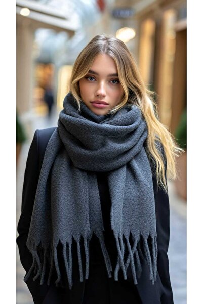 LAGRANZE Γυναικείο σάλι με φούντες LuxeSoft