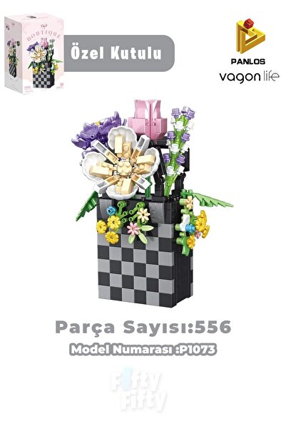 Vagonlife Panlos Boutique Series Black Bag Figure 556 Pieces Toy Building Set -Ffp1073