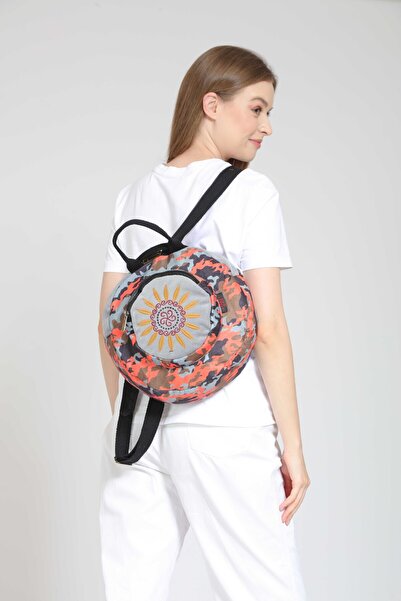 street&bagdnz Rucsac cu broderie rotundă, etnică, autentică, boemă, rucsac de...