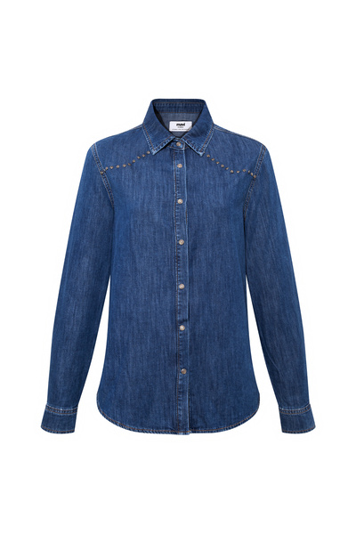Mavi Janet Dark Blue Denim Jean Shirt Fitted / Bodycon Cut 1211045-90089