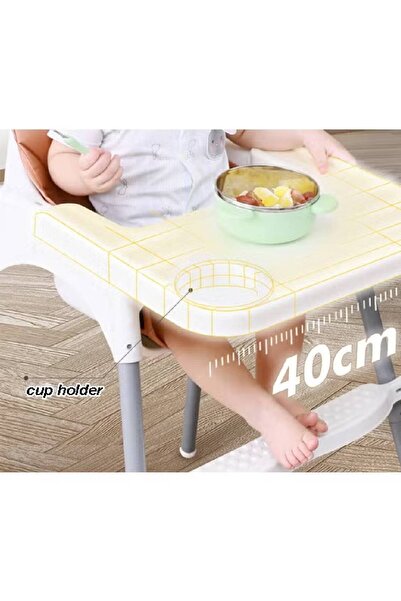 NKX Adjustable High Chair With Dining Tray And Safety Seat Belt with Cushion For Children