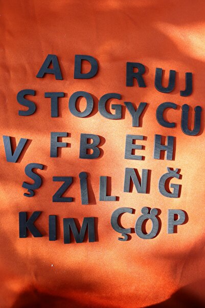 Assa Wood Wooden Alphabet Set (3cm) Black-3Mm Mdf 29 Pieces