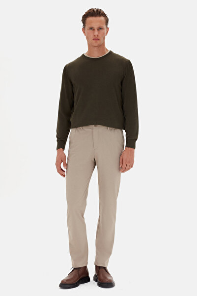 D'S Damat Ds Damat Relaxed Fit Beige Plain Jogger Pants