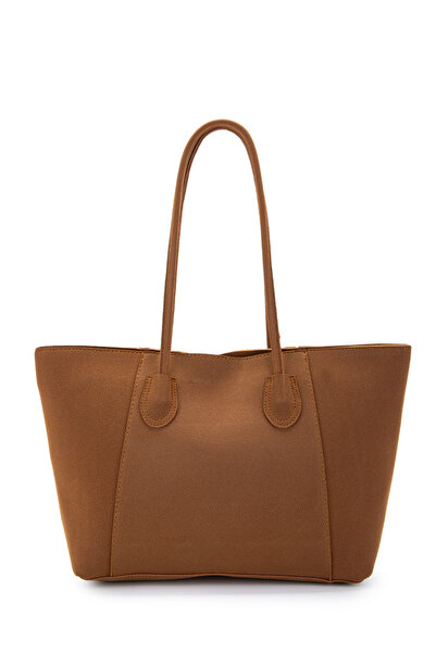 minebag Suede Elena Handbag Brown