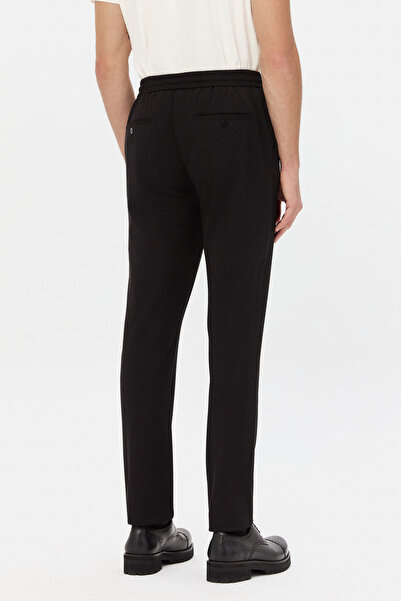 D'S Damat Ds Damat Slim Fit Black Dobby Jogger Pants