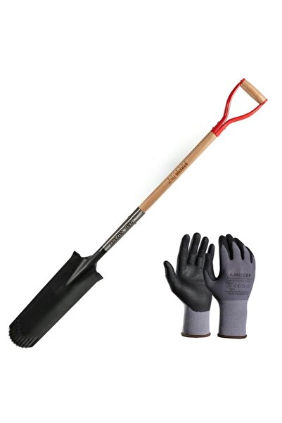 Strend Pro Σετ Harlet, φτυάρι, στενό, οδοντωτό άκρο, ξύλινη λαβή, 128 cm, με ...