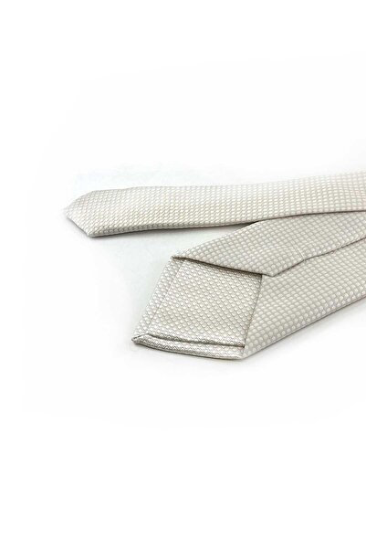 Kravatkolik Frasso Style Cream Italian Silk Tie Ik2101