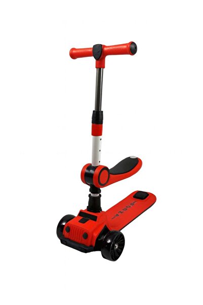 dehkah 2-in-1 Kids Scooter with Foldable Seat - 3-Wheel Kick Scooter with LED Wheels & Adjustable Ha