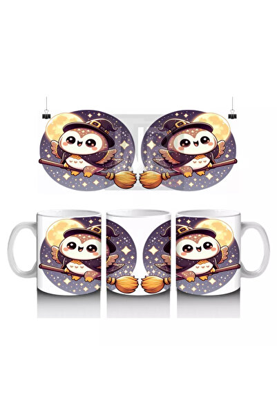 Wisdom Rain كوب مطبوع عليه شكل شبح لطيف للأطفال مع سلة حلوى خاصة للهالوين