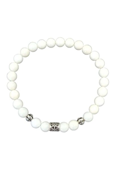 Ezera Brățară Daria din coral alb cu accesorii din argint 925, 17-18 cm