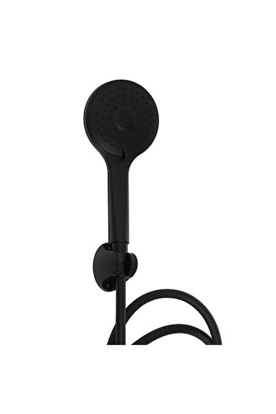 AVA Black Shower Head Set - 5 Functions with 1.5m Hose and Wall Mount - 3 Pieces