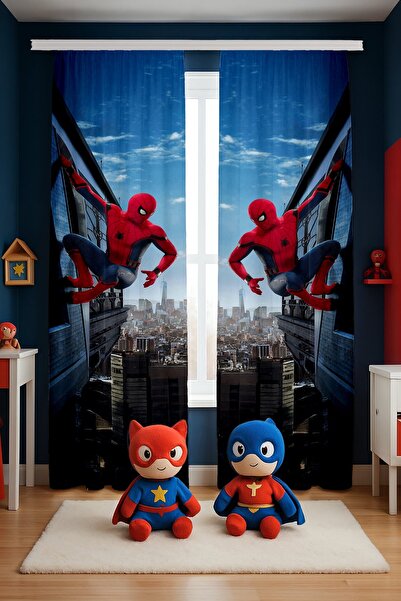 EVPANYA Sarkan Spider Patterned Children's Baby Room Background Curtain (Single Wing Pricing)