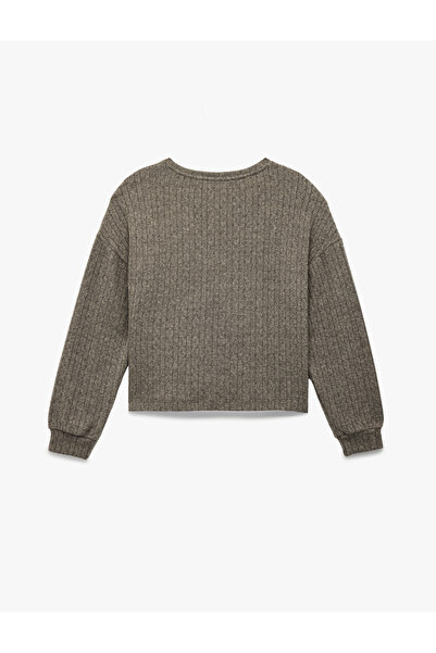 Koton Comfortable Fit Long Sleeve Crew Neck Knitwear Pajama Top