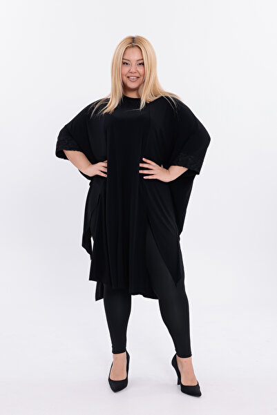 HELVEYS Special Design Slit Sleeves Detailed Flexible Stretch Fabric Sandy Fa...