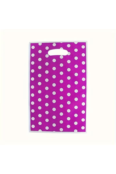 KENT Ръчно изработена лилава чанта с точки 20x30 / 100 броя